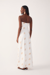 Vestido Linho Bordado Concha Lurex