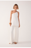 Conjunto Blusa E Calça Bordado Folha