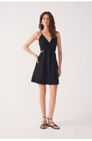 Vestido Curto Linho Bordado Miçanga
