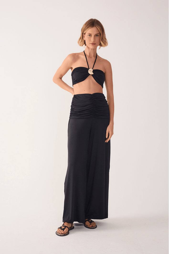 Calça Jersey Franzida