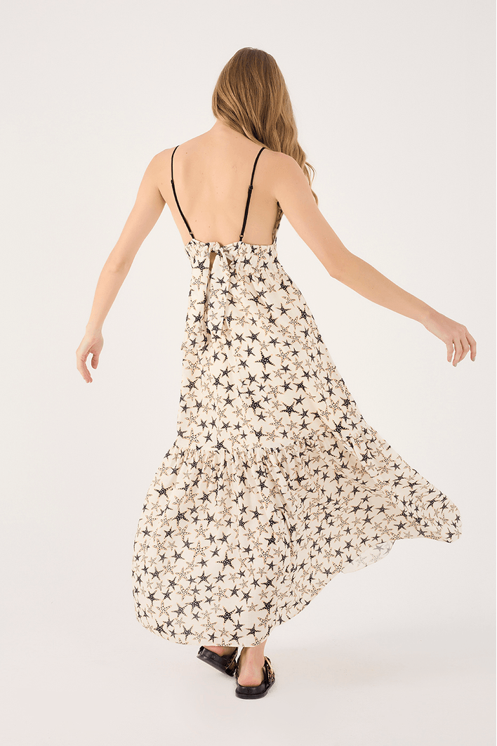 Vestido Longo Estampa Estelar