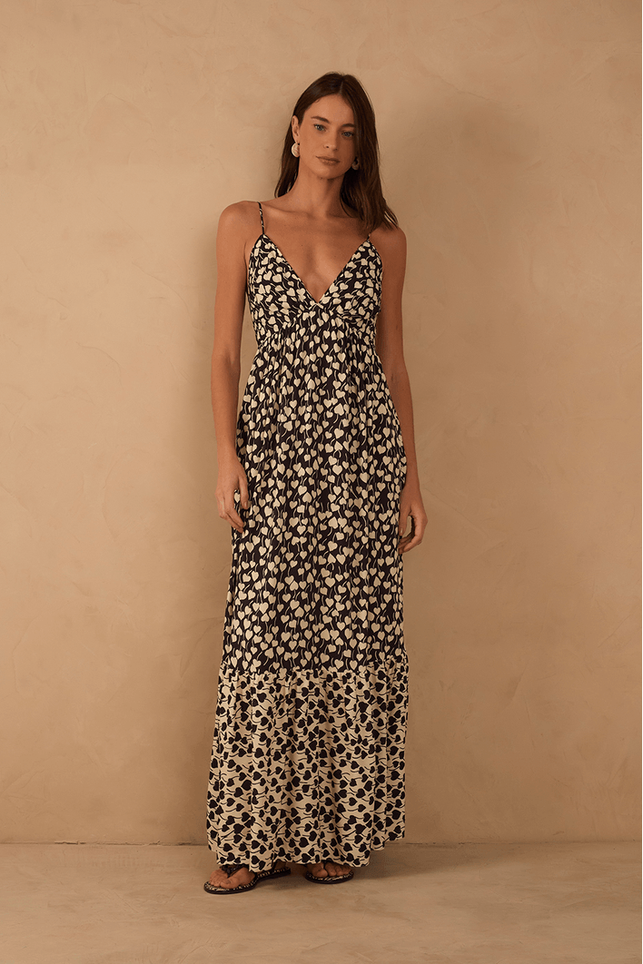 Vestido Longo Estampa Amor Pefeito