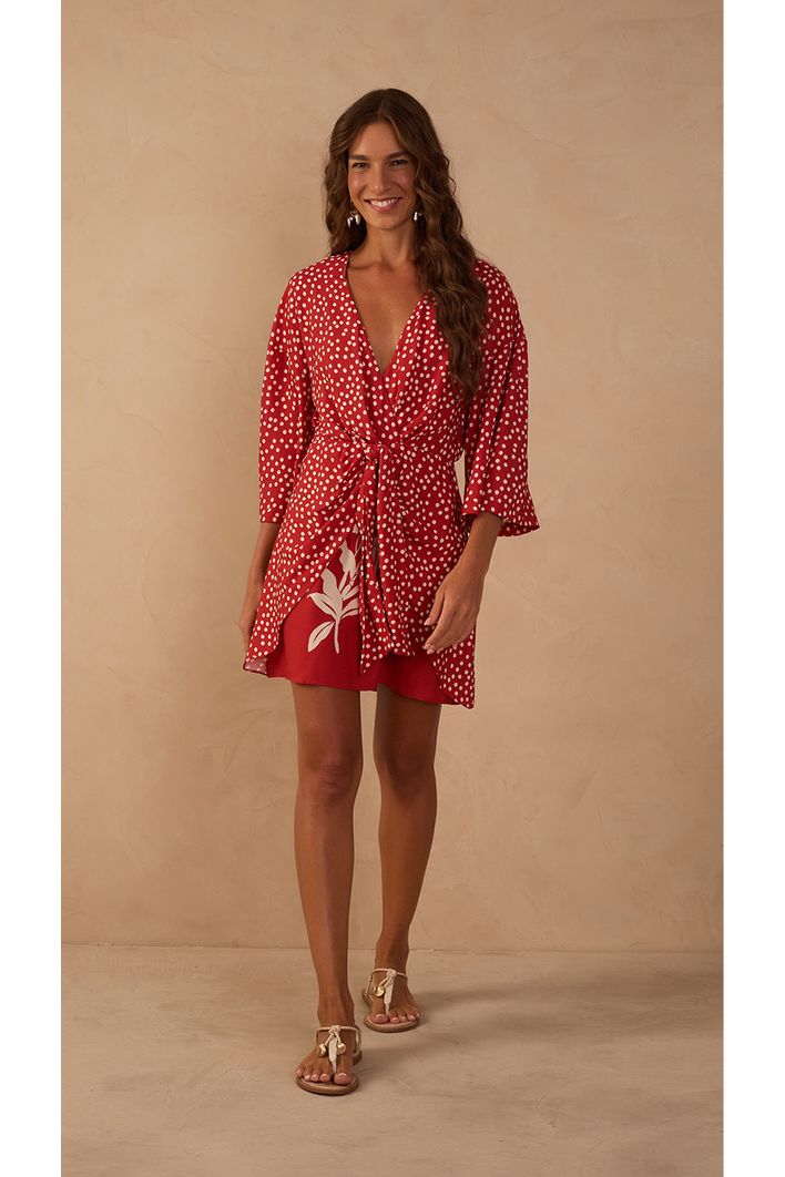 Vestido Curto Estampa Encanto Floral