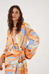 Vestido Pareô Franja Estampa Sunset