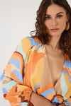 Vestido Pareô Franja Estampa Sunset