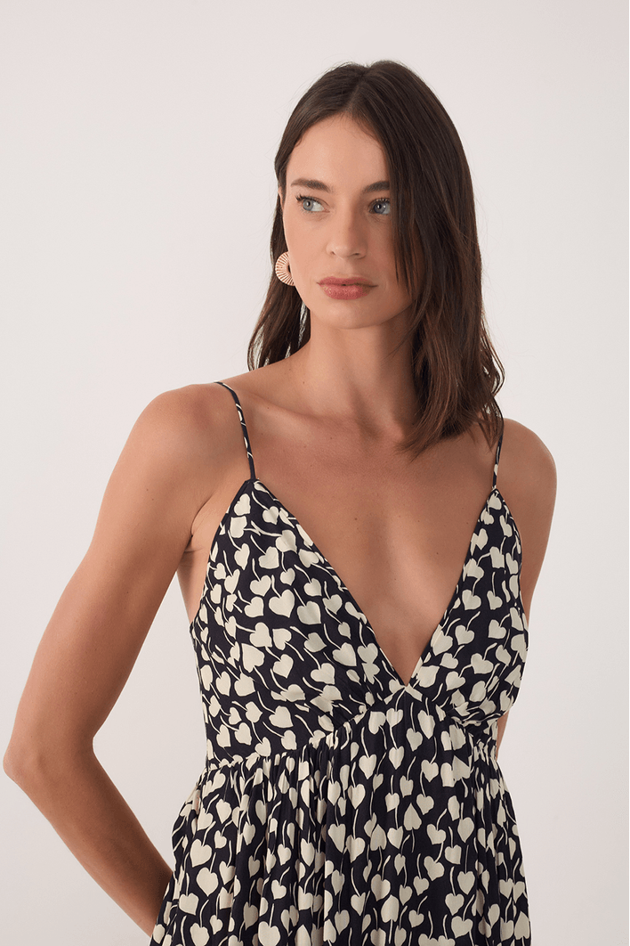 Vestido Longo Estampa Amor Pefeito