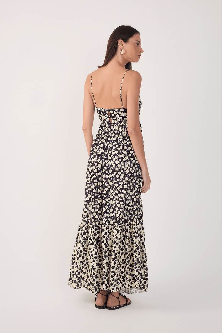 Vestido Longo Estampa Amor Pefeito