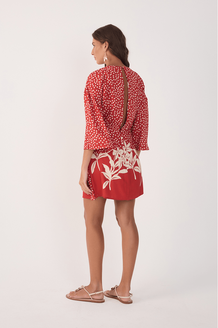 Vestido Curto Estampa Encanto Floral