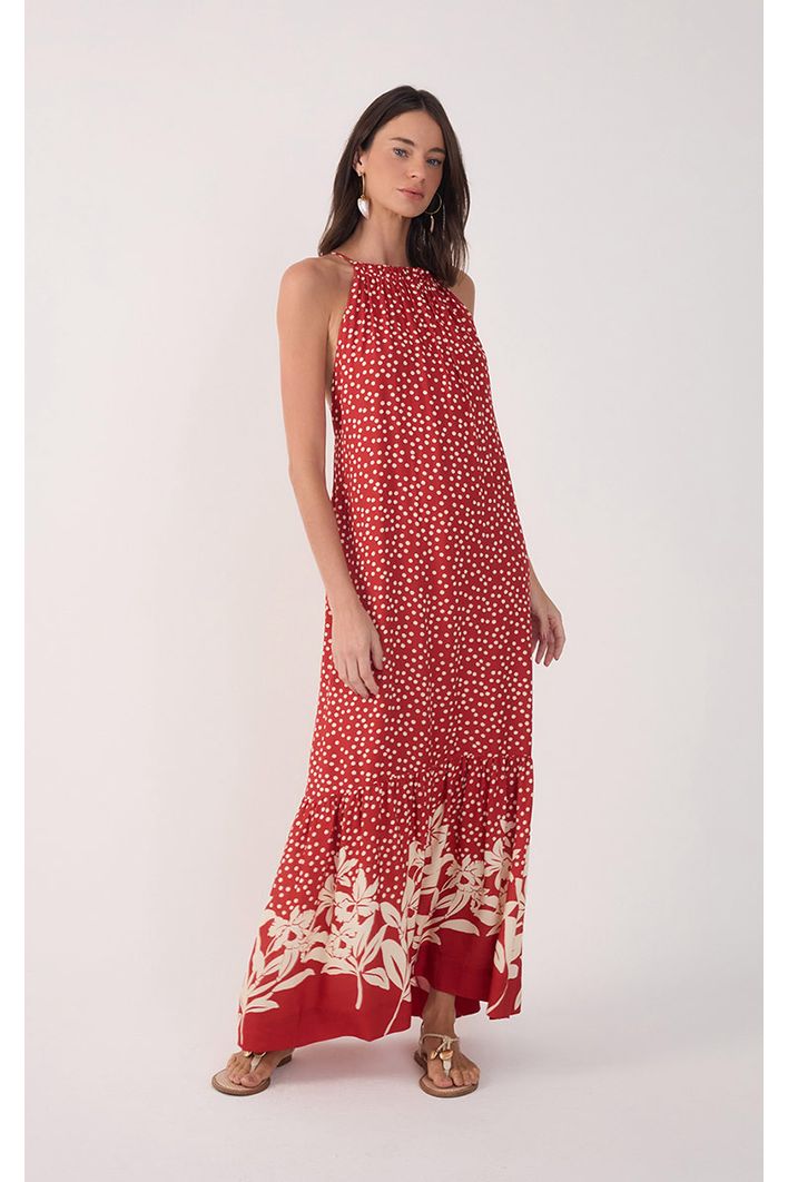 Vestido Longo Estampa Encanto Floral