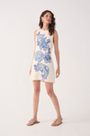 Vestido Linho Estampa Flor do Oceano