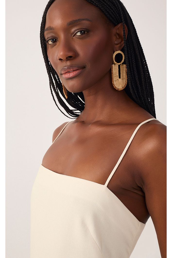 Vestido Cropped Estampa Flor do Oceano