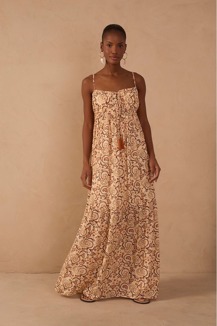 Vestido Cropped Lurex Estampa Suspiro