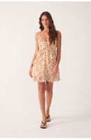 Vestido Lurex Estampa Suspiro