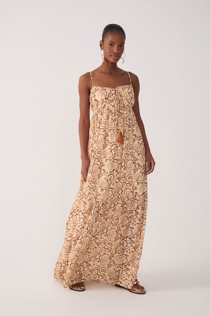 Vestido Cropped Lurex Estampa Suspiro