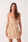Vestido Lurex Estampa Suspiro