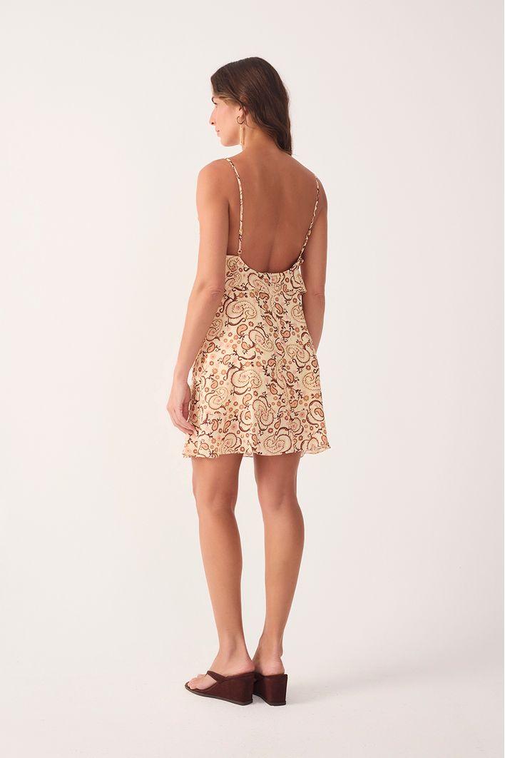 Vestido Lurex Estampa Suspiro