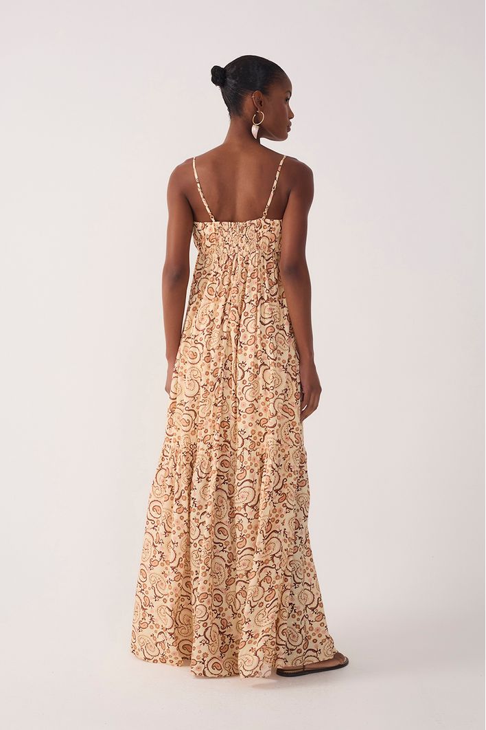 Vestido Cropped Lurex Estampa Suspiro