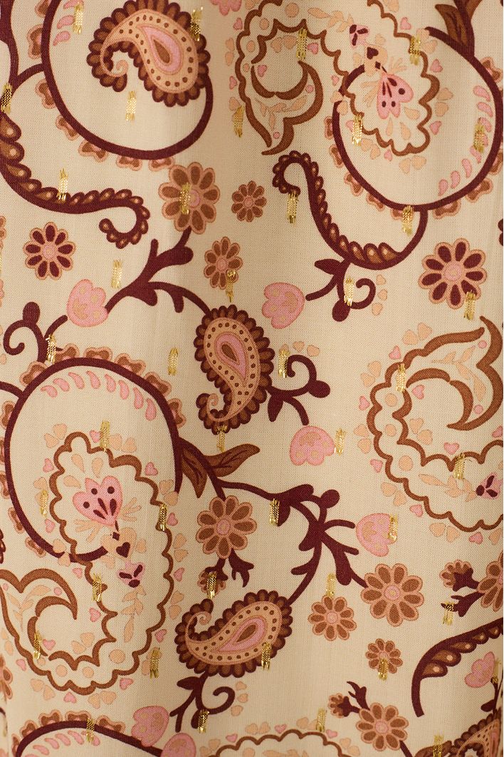 Vestido Cropped Lurex Estampa Suspiro