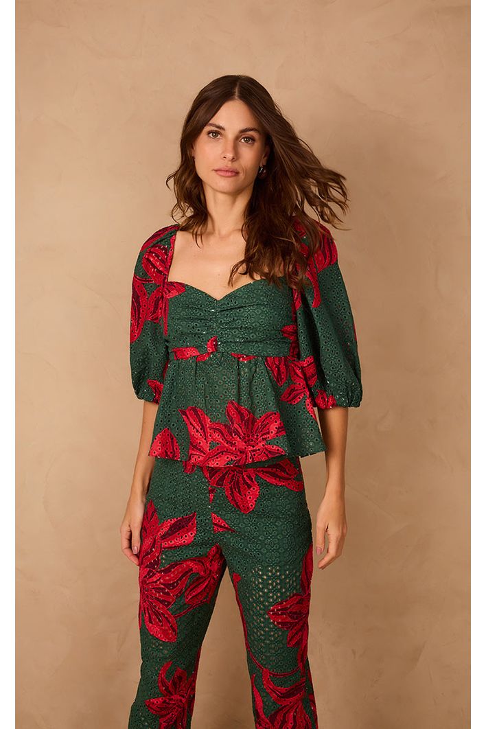 Blusa Laise Estampa Botânico