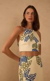 Blusa Linho Estampa Begonia