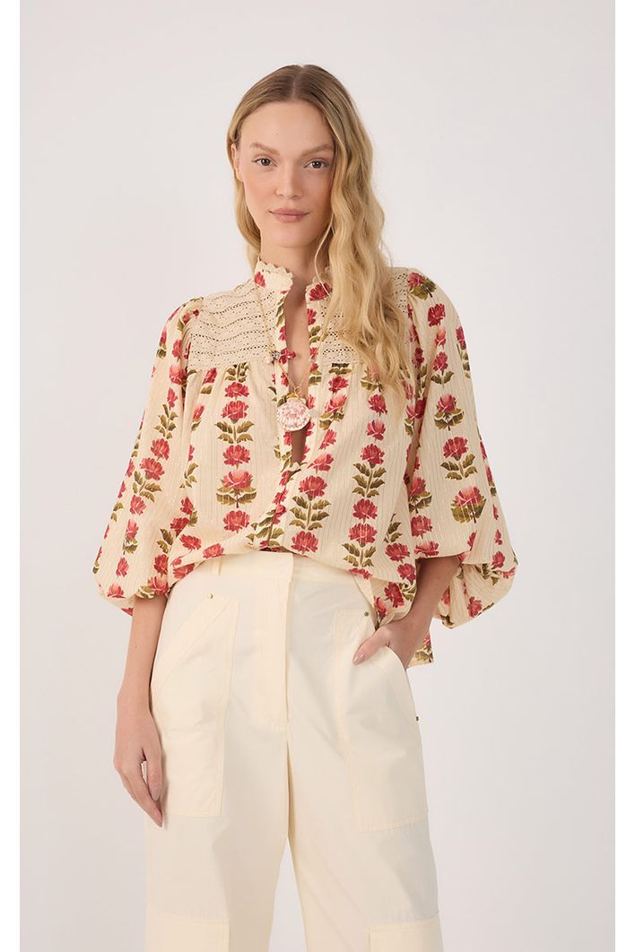Bata Lurex Estampa Camélia