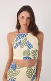 Blusa Linho Estampa Begonia