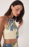 Blusa Linho Estampa Begonia