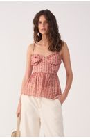 Blusa Lurex Estampa Campo Sereno