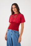 T-shirt Lastex Cintura