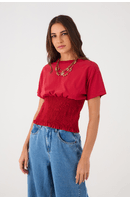 T-shirt Lastex Cintura
