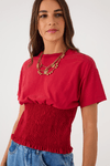 T-shirt Lastex Cintura