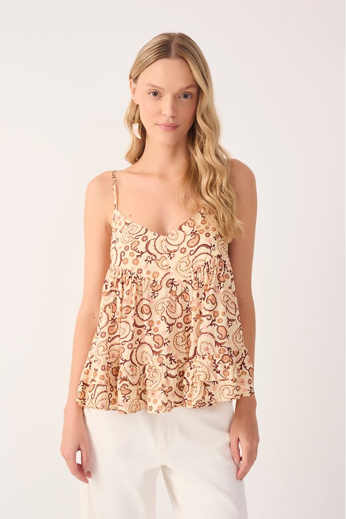 Blusa Lurex Estampa Suspiro