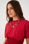 T-shirt Lastex Cintura