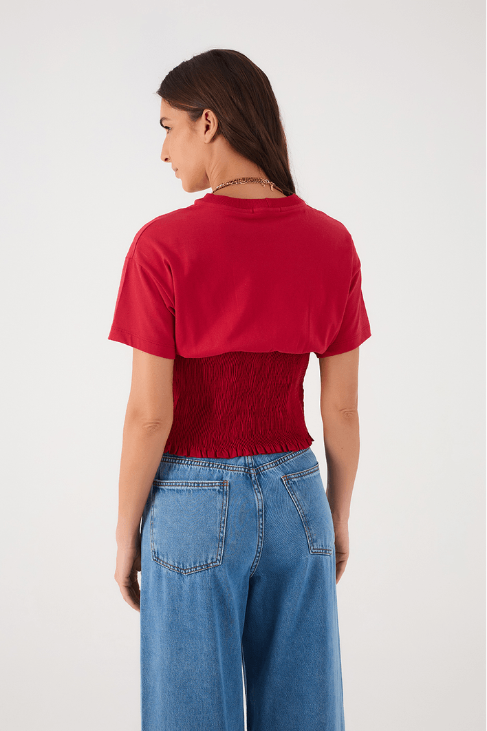 T-shirt Lastex Cintura