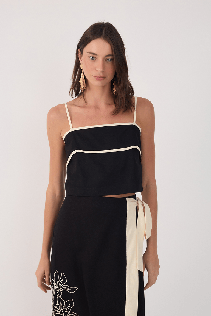 Blusa Cropped Viés