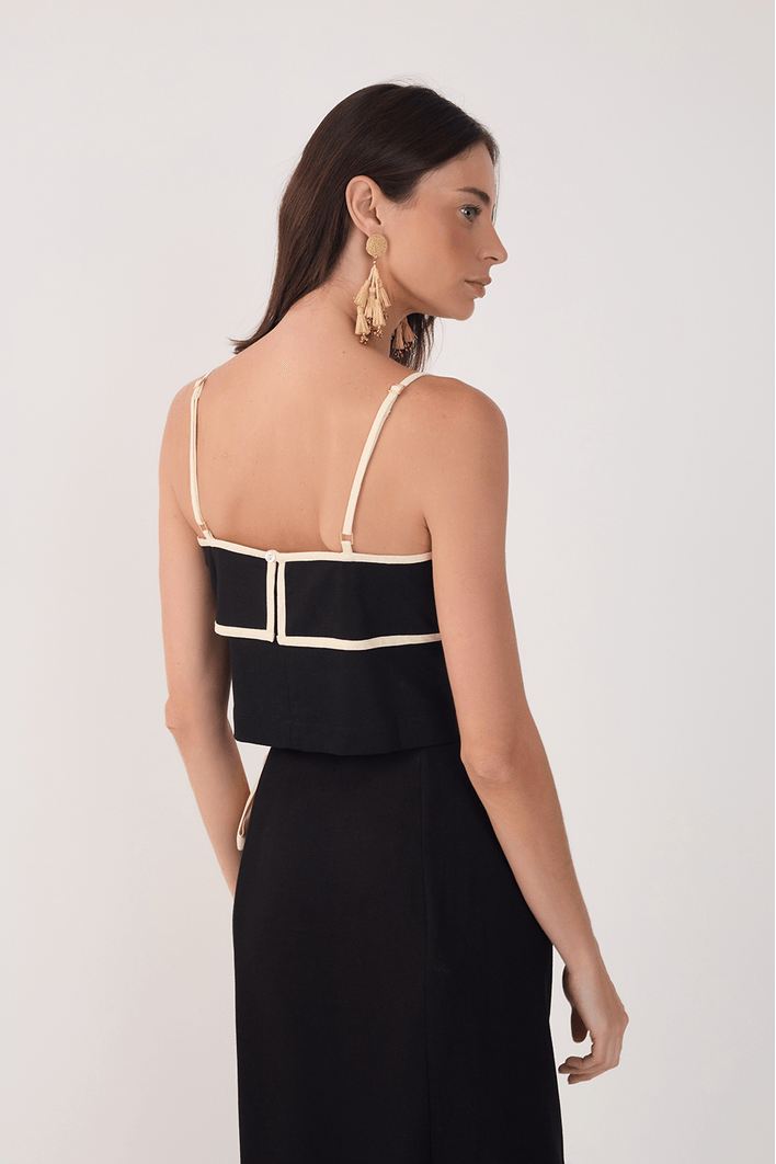 Blusa Cropped Viés