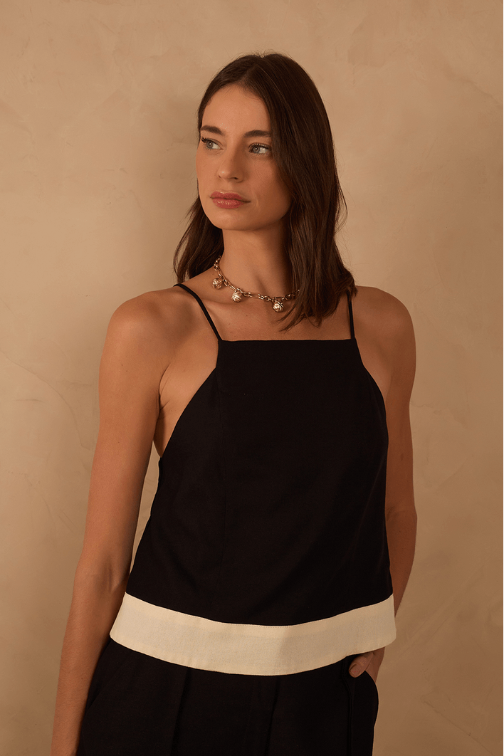 Blusa Linho P&b