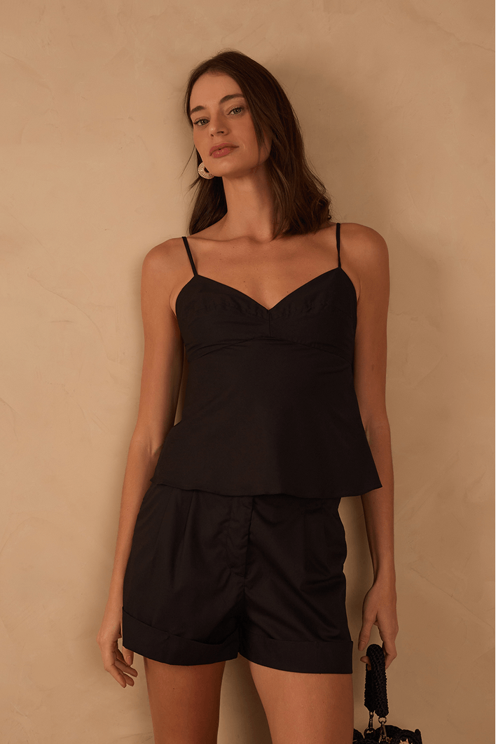 Blusa Algodão Recorte Busto
