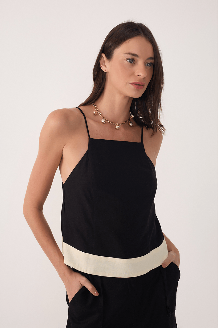 Blusa Linho P&b