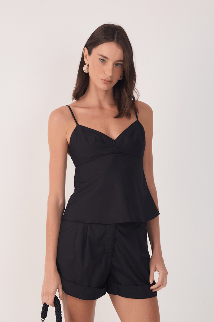 Blusa Algodão Recorte Busto