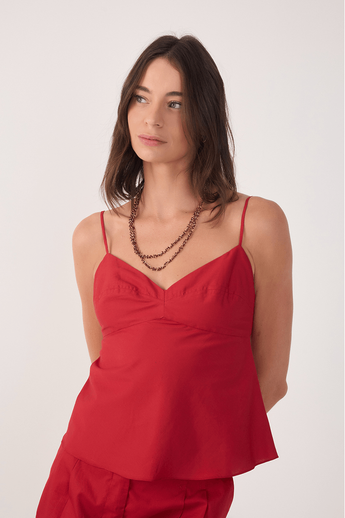 Blusa Algodão Recorte Busto