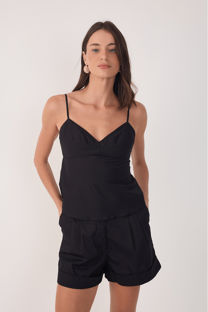 Blusa Algodão Recorte Busto