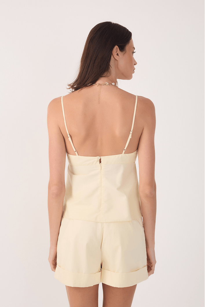 Blusa Algodão Recorte Busto