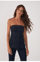Corselet Jeans Alfaiataria Confort