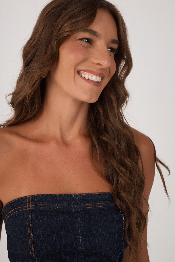 Corselet Jeans Alfaiataria Confort