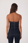 Corselet Jeans Alfaiataria Confort