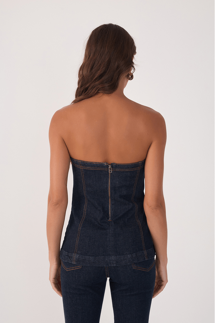 Corselet Jeans Alfaiataria Confort