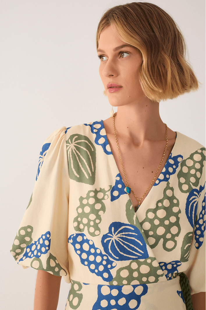 Vestido Cropped Estampa Begonia