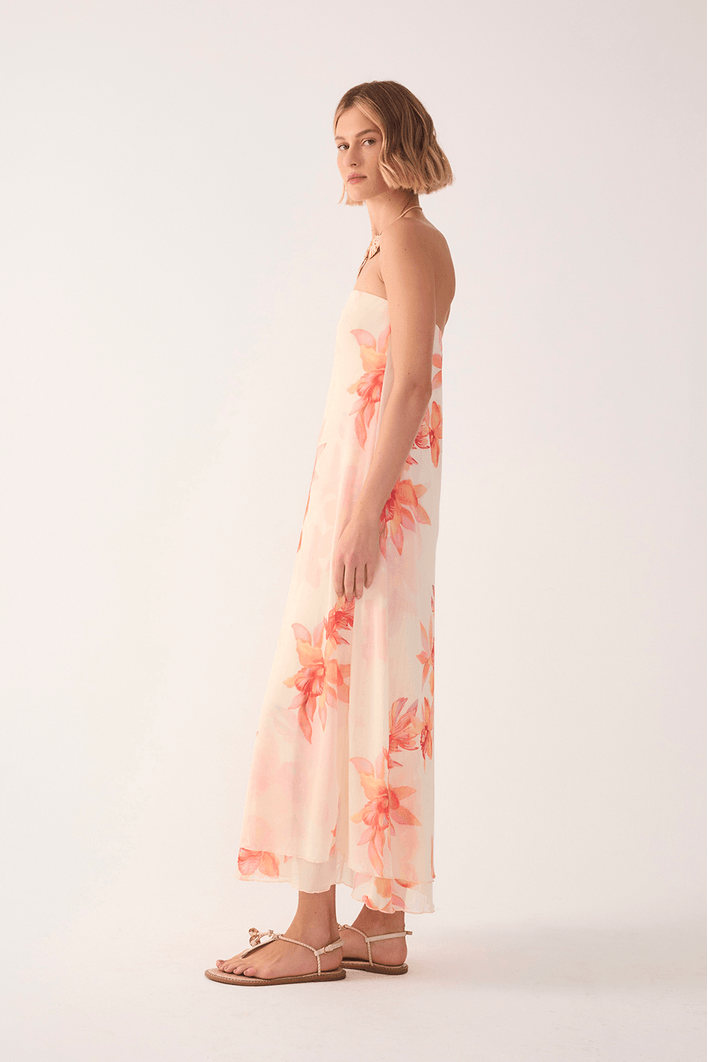Vestido Tule Estampa Beta