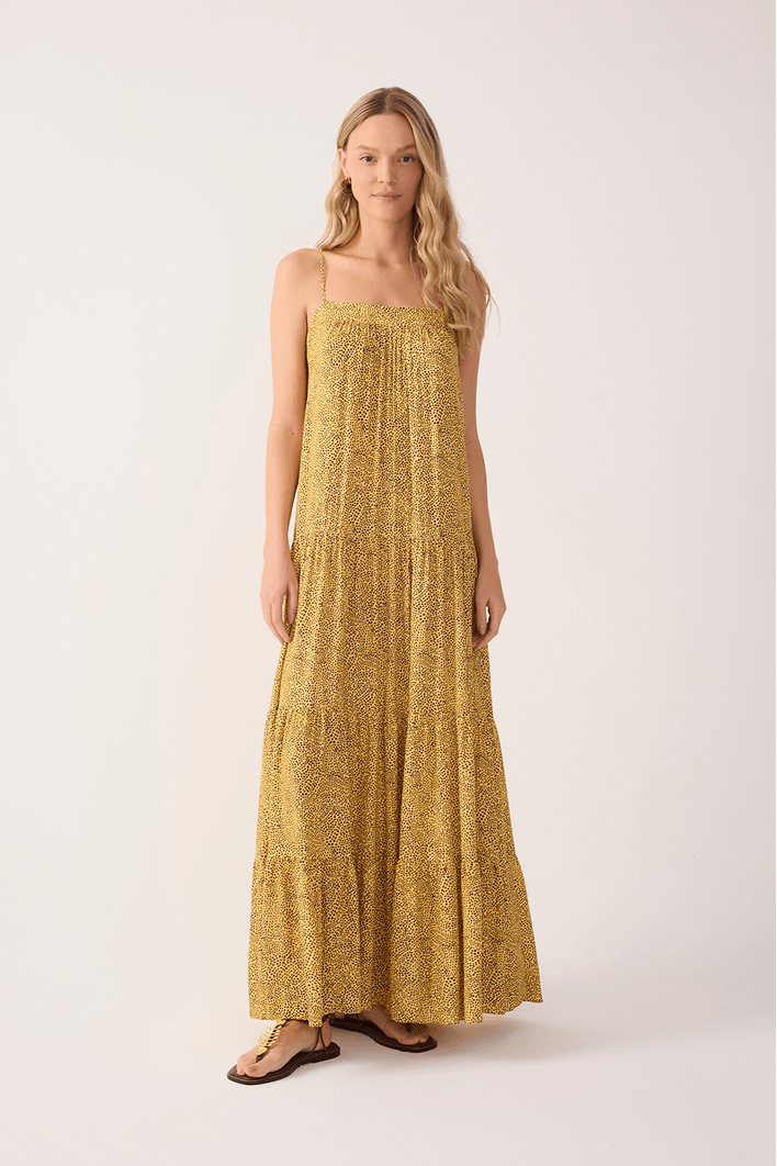 Vestido Cropped Estampa Gotas